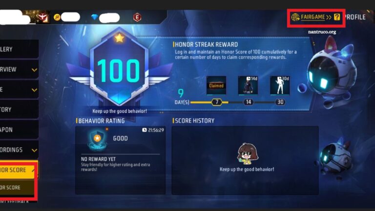 _Honor Score Increase in One Day Free Fire